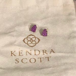 Kendra Scott Harriett Studs in Purple Drusy